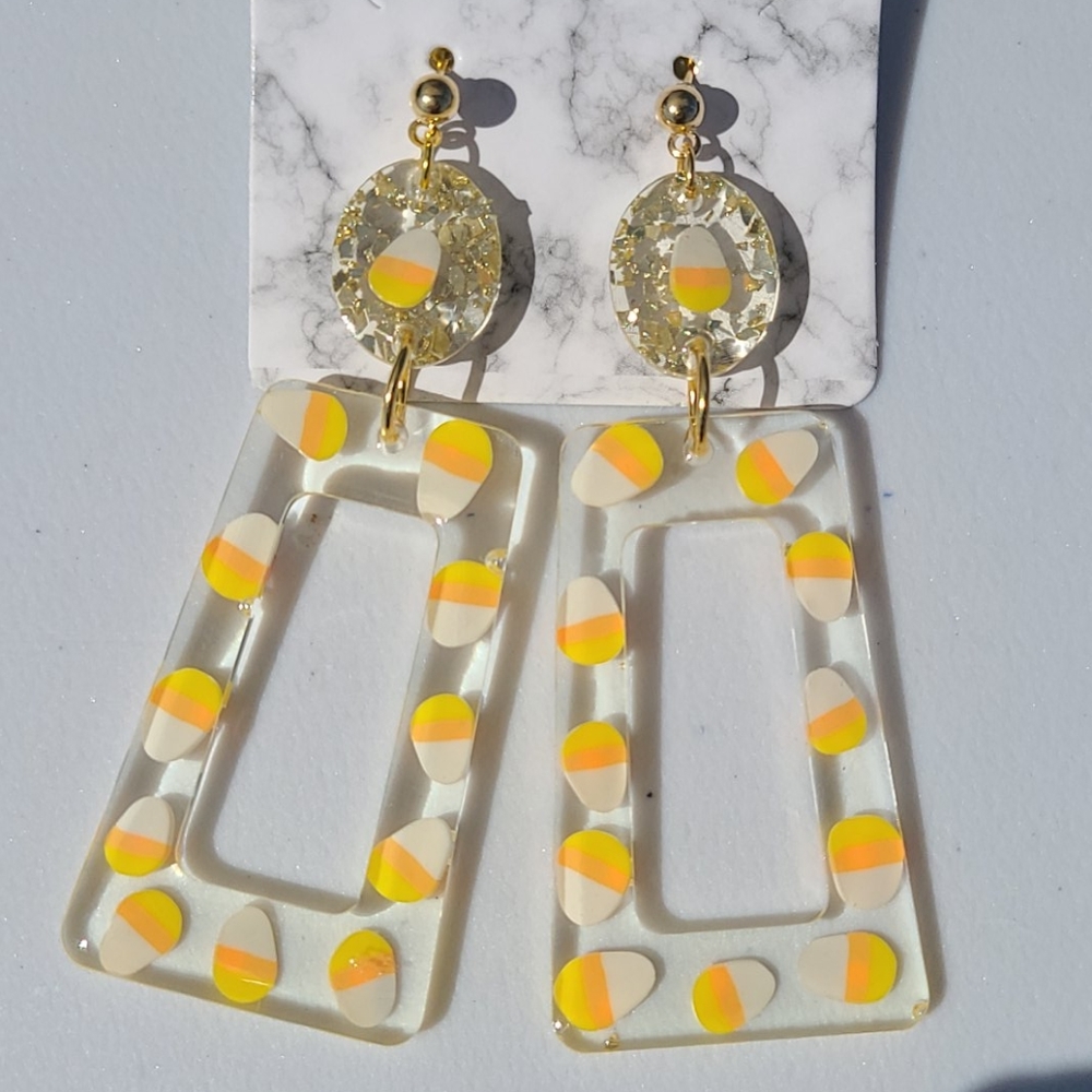Candy Corn Earrings